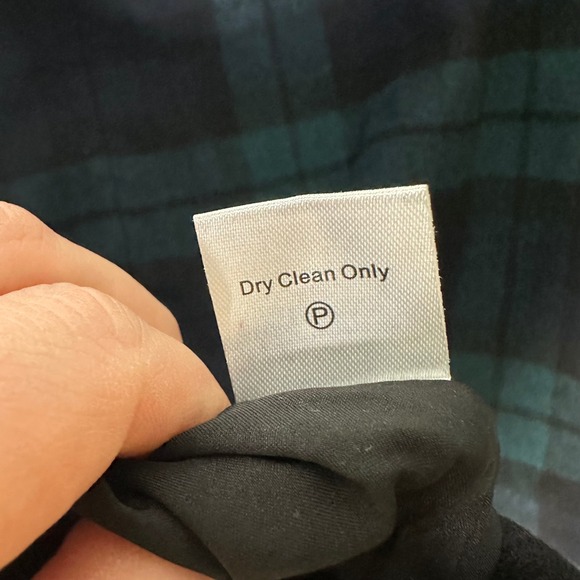 Tuckernuck Blackwatch Plaid Faye Blouse Women Small Navy Blue Wool Cottage NWT - Picture 4 of 6